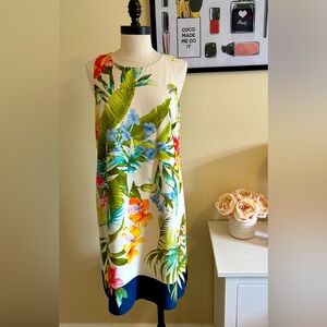 Tommy Bahama Dress Women’s Size S. Ivory with tropical print.